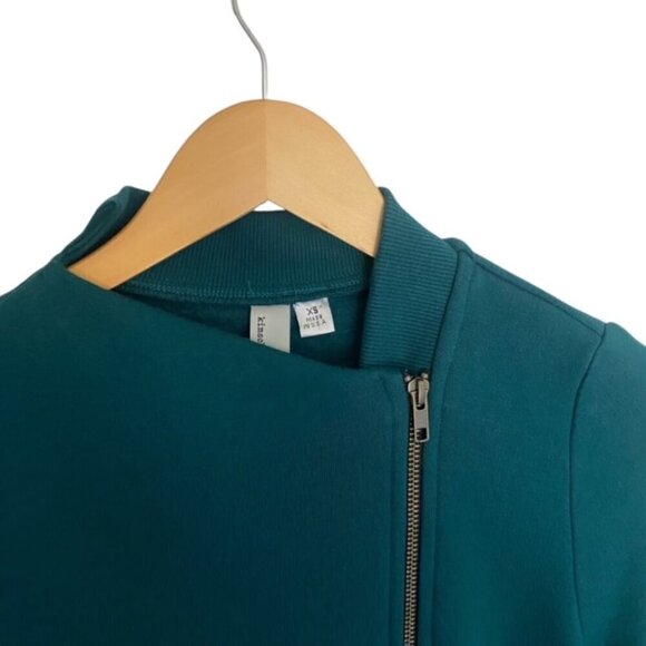 Kim Schalk Green Zipper Front Asymmetrical Dress Xsmall - Picture 2 of 4